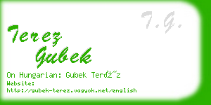 terez gubek business card